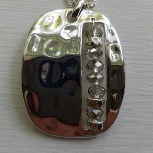 Kenneth Cole silver pendant on silver chain